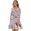 Hello Kitty Shoulder Cut Out Zip Up Dress View2