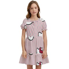 Hello Kitty Kids  Puff Sleeved Dress by nateshop