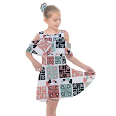 Mint Kids  Shoulder Cutout Chiffon Dress