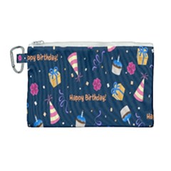 Party-hat Canvas Cosmetic Bag (large) by nateshop