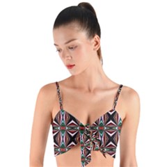 Plot Woven Tie Front Bralet by nateshop