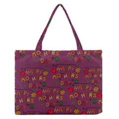 Seamless,happy Mothers Day Zipper Medium Tote Bag by nateshop