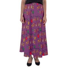 Seamless,happy Mothers Day Flared Maxi Skirt by nateshop