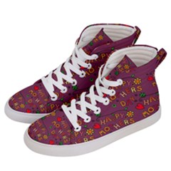 Seamless,happy Mothers Day Women s Hi-top Skate Sneakers by nateshop