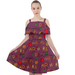 Seamless,happy Mothers Day Cut Out Shoulders Chiffon Dress by nateshop