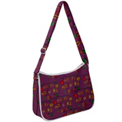 Seamless,happy Mothers Day Zip Up Shoulder Bag by nateshop