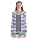 Stripes Drape Collar Cardigan View1