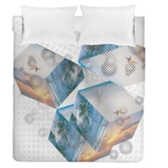 Cubes 3d Mockup Dots Game Cutout Duvet Cover Double Side (queen Size) by danenraven