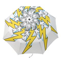 Storm Thunder Lightning Light Flash Cloud Folding Umbrellas by danenraven