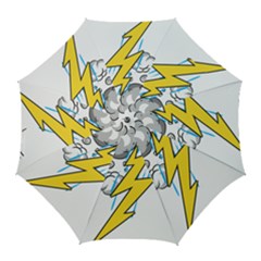 Storm Thunder Lightning Light Flash Cloud Golf Umbrellas by danenraven