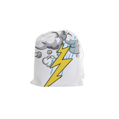 Storm Thunder Lightning Light Flash Cloud Drawstring Pouch (small) by danenraven