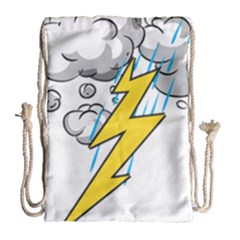 Storm Thunder Lightning Light Flash Cloud Drawstring Bag (large) by danenraven