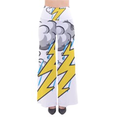 Storm Thunder Lightning Light Flash Cloud So Vintage Palazzo Pants by danenraven