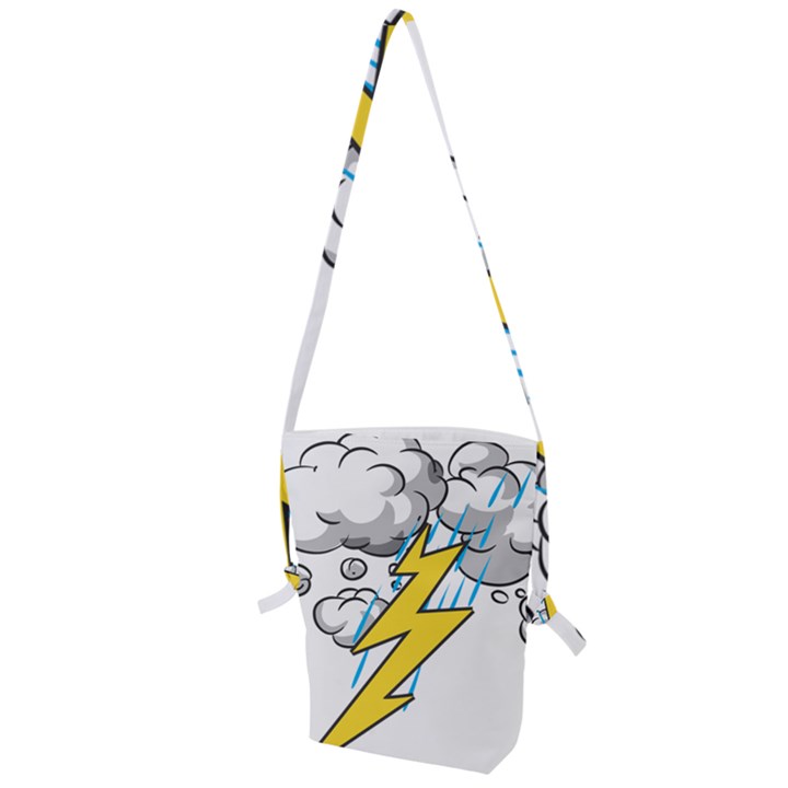 Storm Thunder Lightning Light Flash Cloud Folding Shoulder Bag