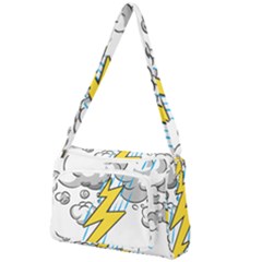 Storm Thunder Lightning Light Flash Cloud Front Pocket Crossbody Bag by danenraven