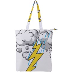 Storm Thunder Lightning Light Flash Cloud Double Zip Up Tote Bag by danenraven