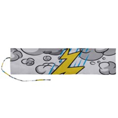 Storm Thunder Lightning Light Flash Cloud Roll Up Canvas Pencil Holder (l) by danenraven