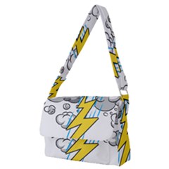 Storm Thunder Lightning Light Flash Cloud Full Print Messenger Bag (m) by danenraven