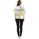 Storm Thunder Lightning Light Flash Cloud One Shoulder Cut Out Tee View2