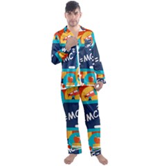 Natural Science Physics Laboratory Formula Men s Long Sleeve Satin Pajamas Set by danenraven