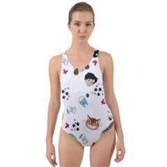 My Neighbor Totoro Cartoon Cut-out Back One Piece Swimsuit by danenraven