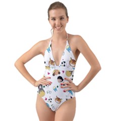 My Neighbor Totoro Cartoon Halter Cut-out One Piece Swimsuit by danenraven