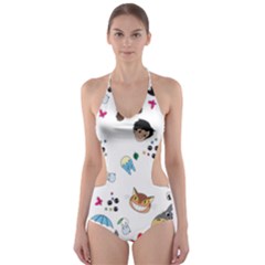 My Neighbor Totoro Cartoon Cut-out One Piece Swimsuit by danenraven