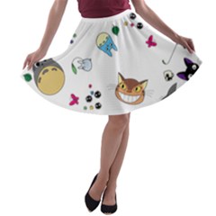 My Neighbor Totoro Cartoon A-line Skater Skirt by danenraven