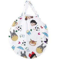 My Neighbor Totoro Cartoon Giant Round Zipper Tote by danenraven