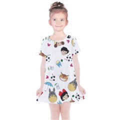 My Neighbor Totoro Cartoon Kids  Simple Cotton Dress by danenraven