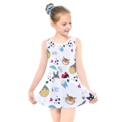 My Neighbor Totoro Cartoon Kids  Skater Dress Swimsuit by danenraven