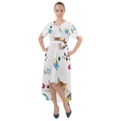 My Neighbor Totoro Cartoon Front Wrap High Low Dress by danenraven