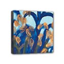 Golden Blue Tulips Mini Canvas 4  x 4  (Stretched) View1