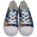 Golden Blue Tulips Kids  Low Top Canvas Sneakers View1