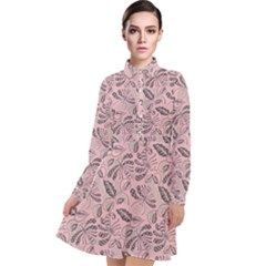 Batik-02 Long Sleeve Chiffon Shirt Dress