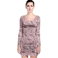 Batik-02 Long Sleeve Bodycon Dress by nateshop