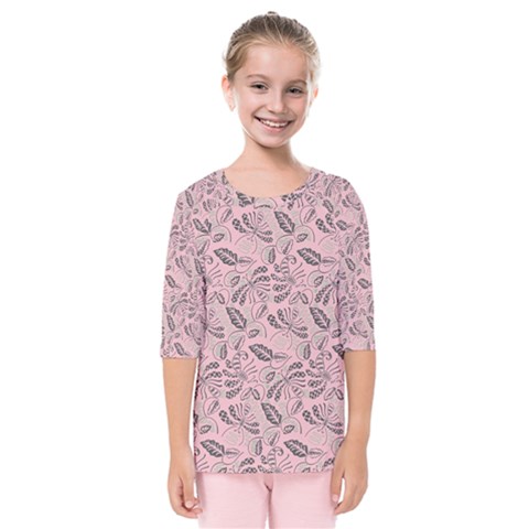 Batik-02 Kids  Quarter Sleeve Raglan Tee by nateshop