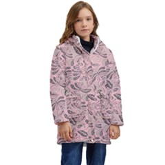 Batik-02 Kid s Hooded Longline Puffer Jacket by nateshop