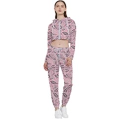 Batik-02 Cropped Zip Up Lounge Set by nateshop