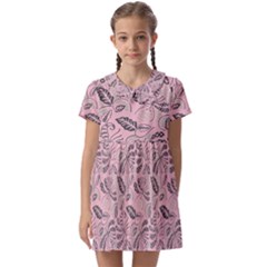 Batik-02 Kids  Asymmetric Collar Dress by nateshop