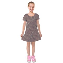 Batik-03 Kids  Short Sleeve Velvet Dress by nateshop