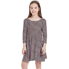 Batik-03 Kids  Quarter Sleeve Skater Dress by nateshop