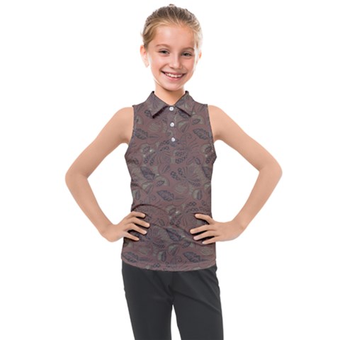 Batik-03 Kids  Sleeveless Polo Tee by nateshop