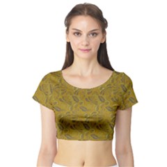 Batik-04 Short Sleeve Crop Top by nateshop