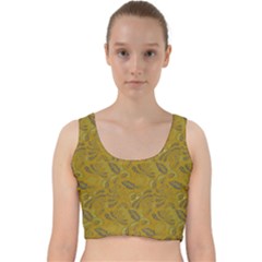 Batik-04 Velvet Racer Back Crop Top by nateshop