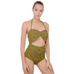 Batik-04 Scallop Top Cut Out Swimsuit by nateshop