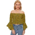 Batik-04 Off Shoulder Flutter Bell Sleeve Top View1