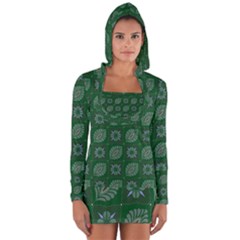 Batik-05 Long Sleeve Hooded T-shirt by nateshop