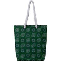 Batik-05 Full Print Rope Handle Tote (small) by nateshop