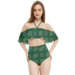 Batik-05 Halter Flowy Bikini Set  by nateshop